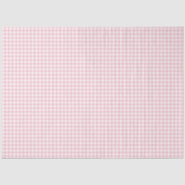Pink und White Gingham Musterteppichpapier Seidenpapier