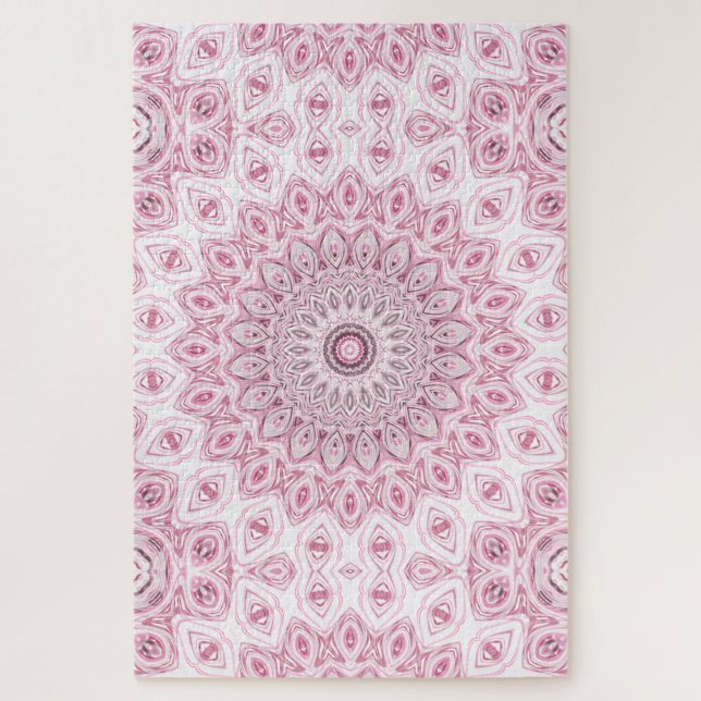 Pink und White Mandala Muster (Vertikal)