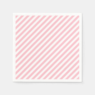 Pink und White Medium Streifen Papier Serviette