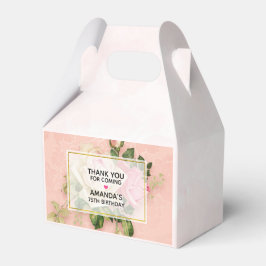 Pink und White Rose Blumenstrauß Geschenkschachtel