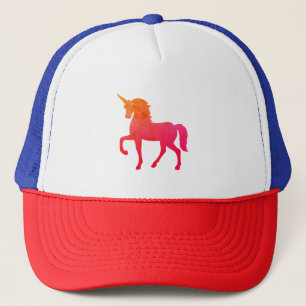 Pink Unicorn Art Trucker Hat Truckerkappe
