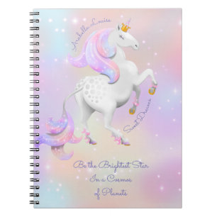 Pink Unicorn Baby Girl Spiral Foto Notebook Notizblock