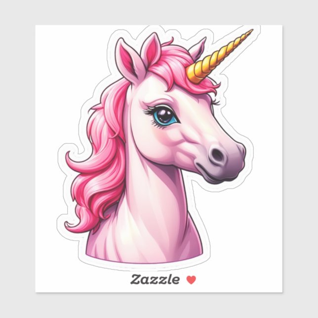 Pink Unicorn Fantasy Aufkleber (Blatt)