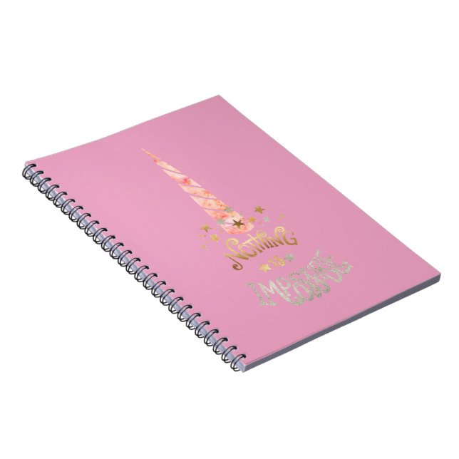 Pink Unicorn Inspiration Zitat Notizblock (Rechte Seite)