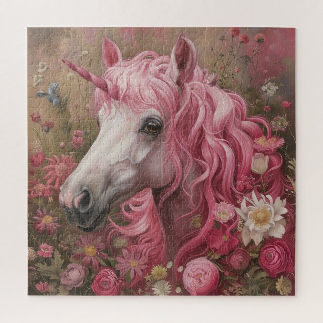 Pink Unicorn Jigsaw Puzzle Puzzle (Vertical)