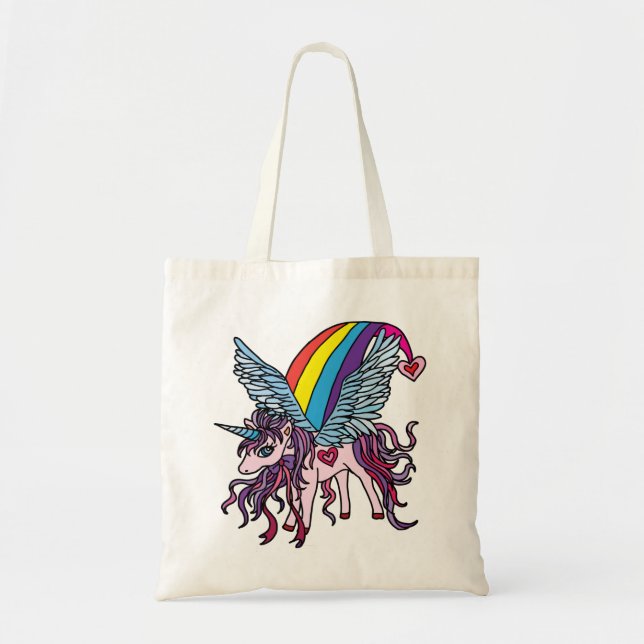 Pink Unicorn Tragetasche (Vorne)