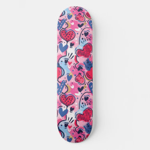 Pink unique Retro Y2K Design unique Skateboard