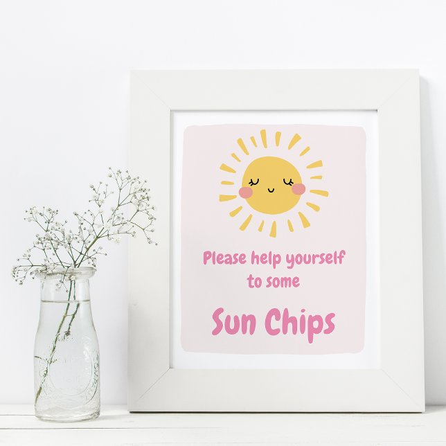 Pink unser kleines Sonnenscheinsschild am Geburtst Fotodruck (Our Little Sunshine 1st Birthday Party Sign, Girl Summer Birthday Sign, Girls Sun 1st Birthday Party)