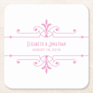 Pink v2 Extravagante Zierpapier-Untersetzer Rechteckiger Pappuntersetzer