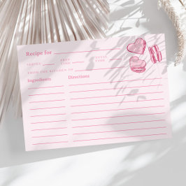 Pink Valentine Hearts Brautparty Rezept Karte
