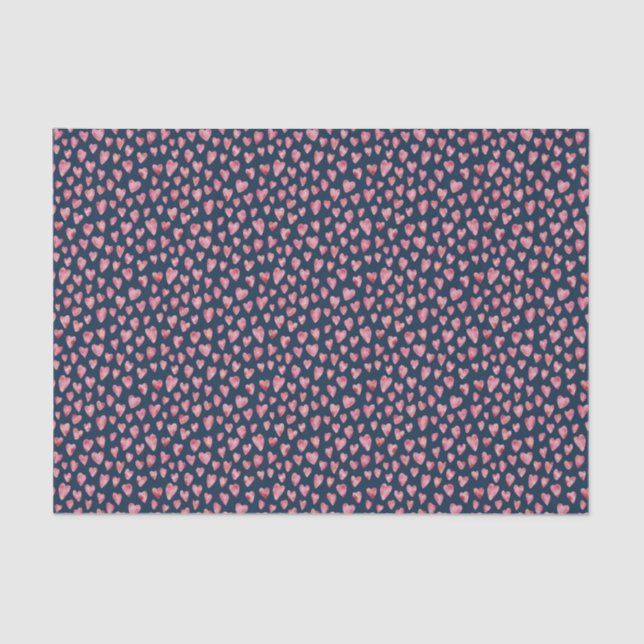 Pink Valentine Heftfadenpapier Seidenpapier (Vorderseite)