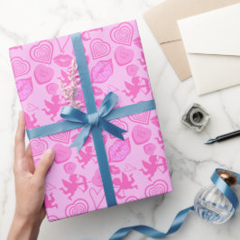 Pink-Valentine-Muster Geschenkpapier