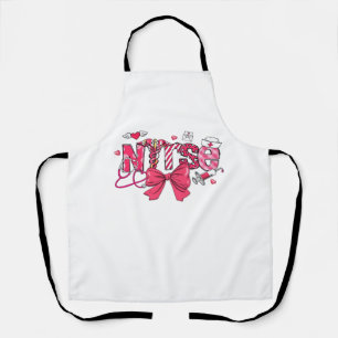 Pink Valentine Nurse, Valentine Coquette Bow Overs Schürze