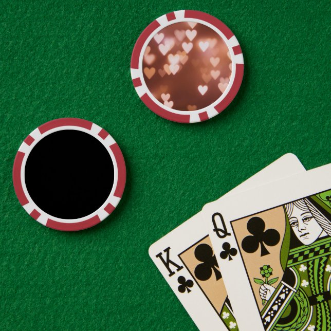 PINK VALENTINE"S DAY HEARTS POKERCHIPS (Pokertisch (doppelt))