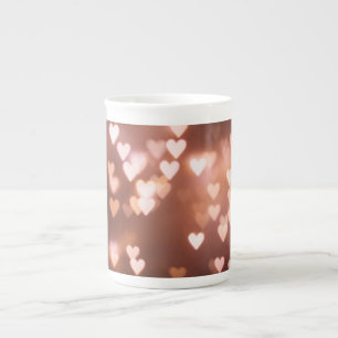 PINK VALENTINE"S DAY HEARTS PROZELLANTASSE