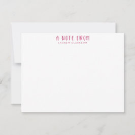 Pink  Valentine’s Day Note Card Einladung