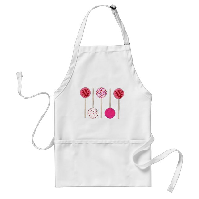 Pink Valentine's Day Cake Pops Dessert Baker Food Schürze (Vorne)
