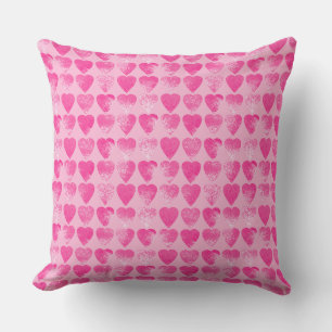 Pink Valentines Herzmuster Kissen