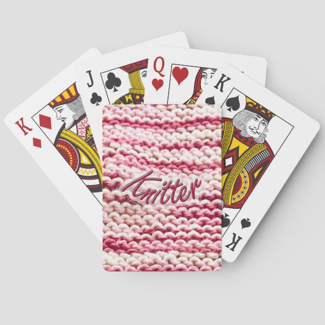 Pink Variegated Knitter Spielkarten (Rückseite)