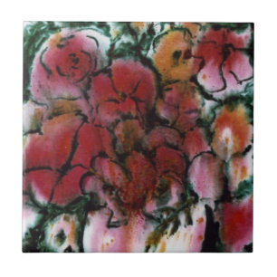 "Pink Vase" Keramik Kitchen Garden Tile Fliese