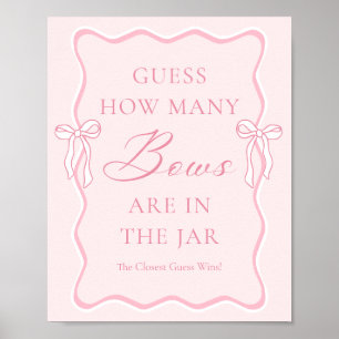 Pink verknotet - Rate, wie viele Schleifen Poster