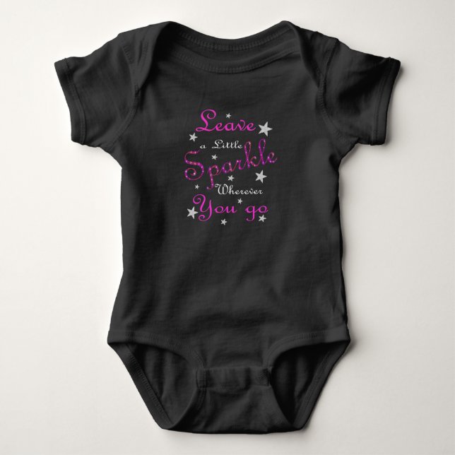 Pink Verließ ein wenig sparsam Inspiration Baby Strampler (Vorderseite)