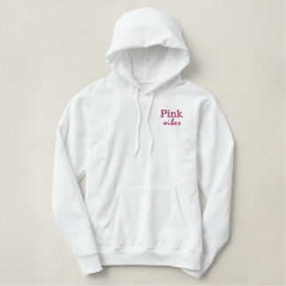 Pink Vibes | Im Oktober tragen wir Pink Bestickter Hoodie