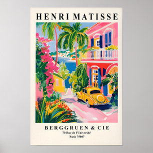 Pink Vibes Matisse Kunst, Stranddeko, Preppy Wand Poster