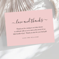 Pink Vielen Dank Baby Duschgeschenk Personalisiert