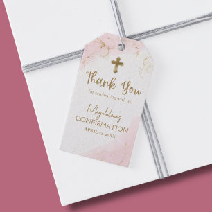 Pink Vielen Dank, dass Sie die Gold Cross Girl-Bes Geschenkanhänger
