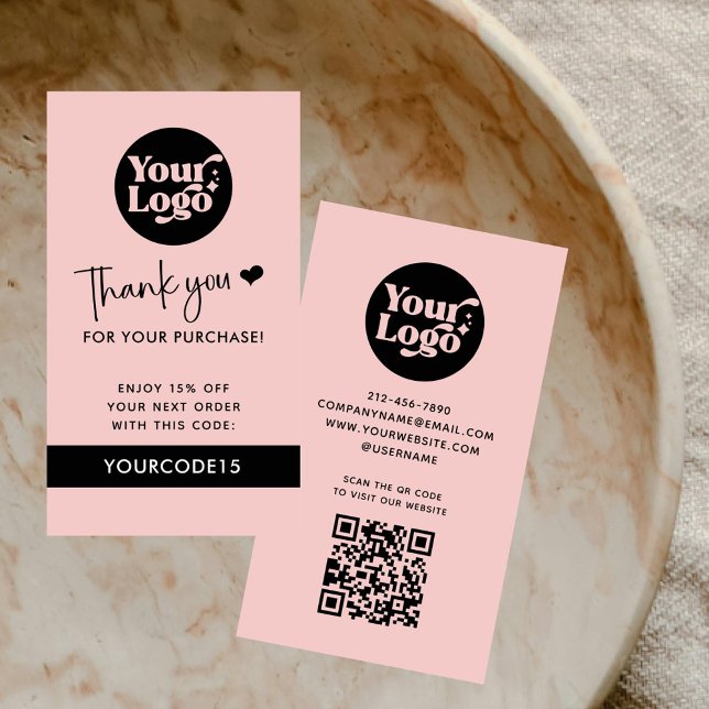 Pink Vielen Dank, Sie bestellen das QR-Logo im Han Rabattkarte (Von Creator hochgeladen)