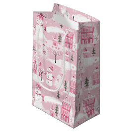 Pink Village Snowy Christmas  Kleine Geschenktüte