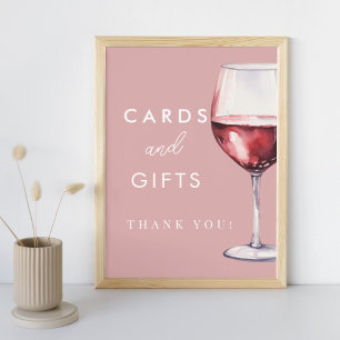 Pink Vino Before Vows Karten & Geschenke Brautpart Poster