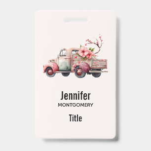Pink Vintag Bauer Truck Ausweis