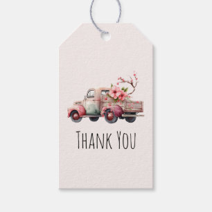 Pink Vintag Bauern LKW Danke Geschenkanhänger