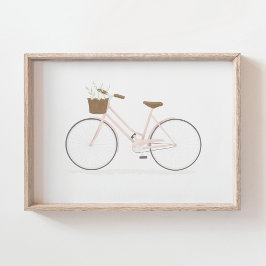 Pink Vintag Bike Poster