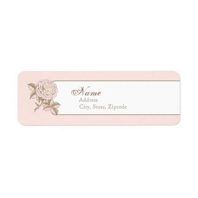 Pink Vintag French Return Address Label (Vorne)