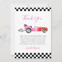 Pink Vintag Race Car Babydusche