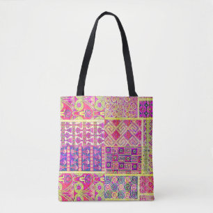 Pink Vintag Style Quilblock Muster Tote Bag Tasche