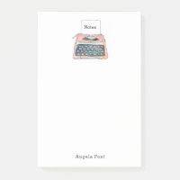 Pink Vintag Watercolor-Schreibmaschine