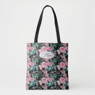 Pink Vintage Fleurs Roses Floral Mum Mères Sac