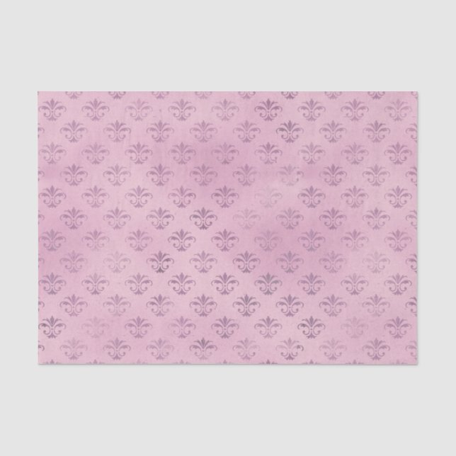 Pink Vintages Filigree Muster Seidenpapier (Vorderseite)
