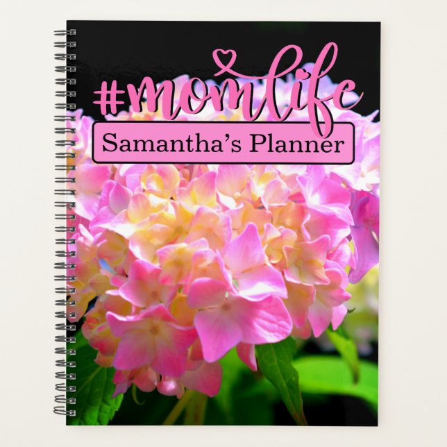Pink violet orange hydrangeas #momlife (Devant)