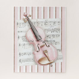 Pink Violin Music Sheet