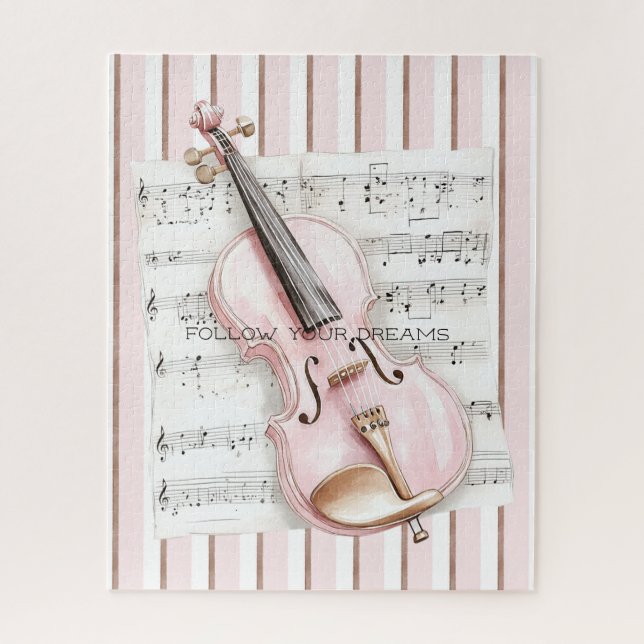 Pink Violin Music Sheet (Vertikal)
