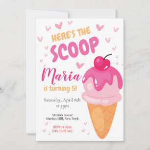 Pink Voici le scoop Girl Birthday Invitation