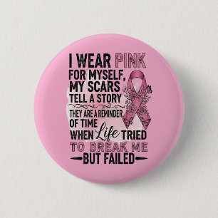 Pink Volleyball Brustkrebs Bewusstsein Button