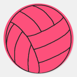 Pink Volleyball Sticker