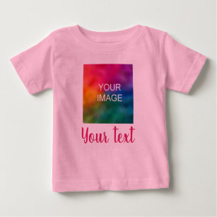 Pink-Vorlage für Bild und Skript Baby T-shirt