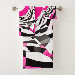 Pink Vortex: Ein karger Abstieg Badhandtuch Set
